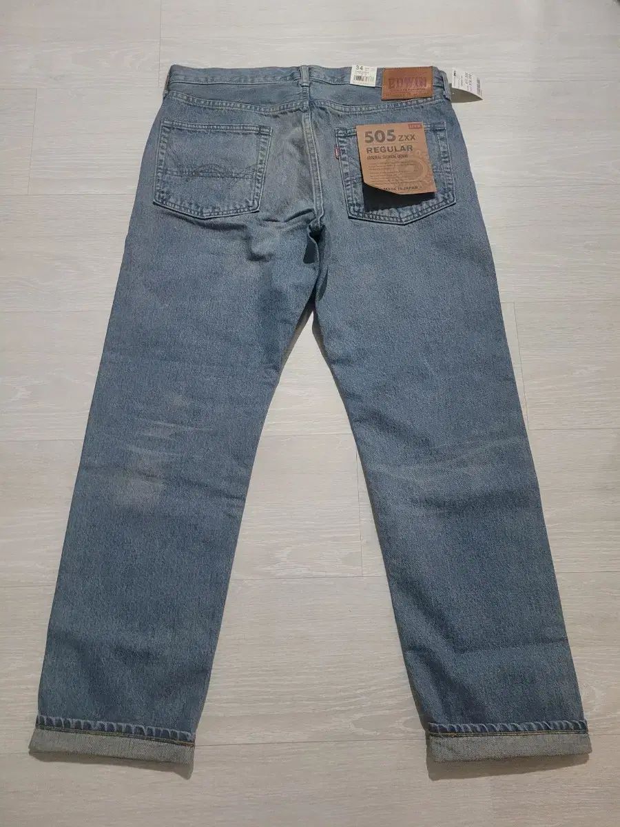 34 31 EDWIN エドウイン ジャパン 505 zxx レギュラーフィット セルビッジ デニム ライトブルー