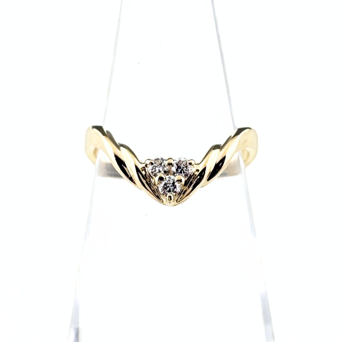 タサキ TASAKI メレダイヤ デザインリング YG イエローゴールド 指輪 リング 9.5号 K 18 ダイヤモンド レディース