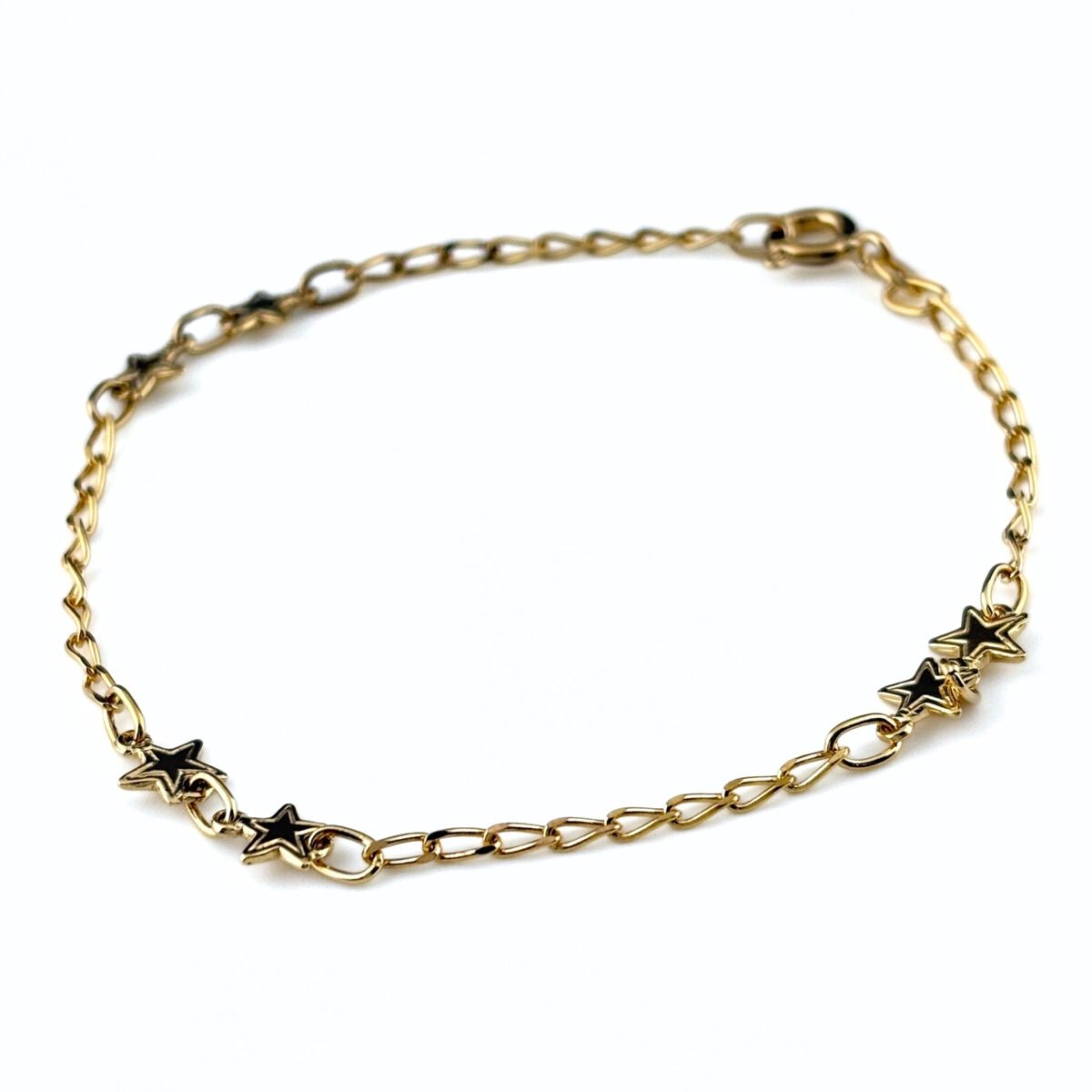 ウノアエレ スターモチーフ デザインブレスレット YG イエローゴールド 腕輪 星 ブレスレット 750 レディース