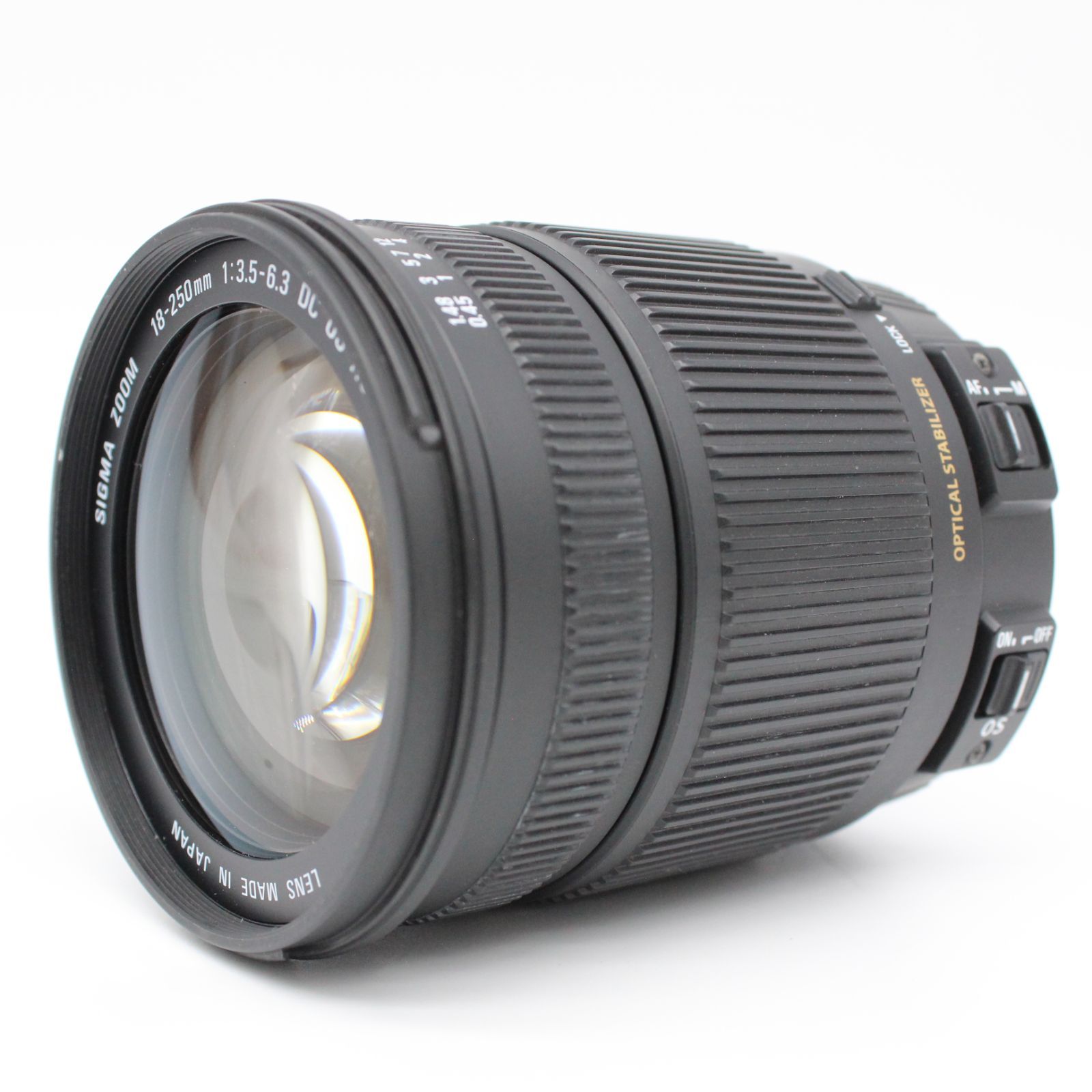 上品 SIGMA シグマ 18 250 mm F 3 5 6 DC MACRO OS HSM ニコン 高倍率ズーム 手ブレ補正 鮮明描写の優良コンディション