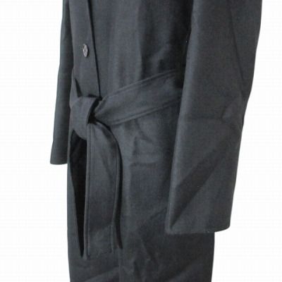 アマカ AMACA 美品 ウール 無地 ロング コート ベルト付き 背抜き 38 M