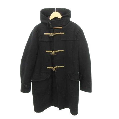 ユニクロ UNIQLO ダッフルコート フード付き 無地 ウール混 厚手 L