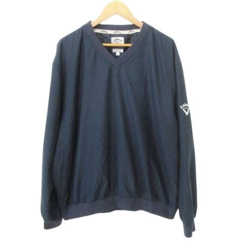 キャロウェイ CALLAWAY 美品 トレーナー 長袖 ロゴ Vネック 薄手