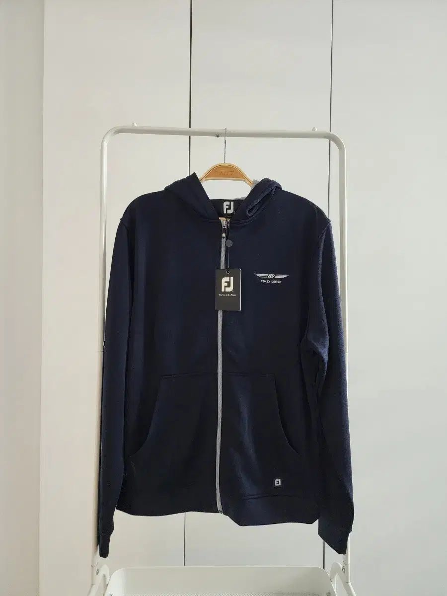 フットジョイ ネイビー フード ジップアップ