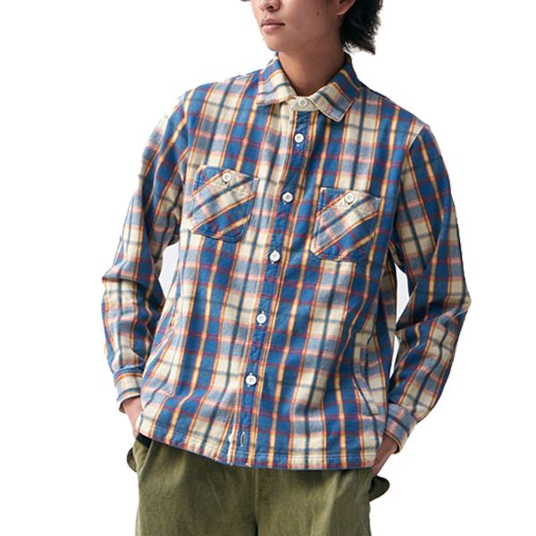 2025最新モデル Good On グッドオン フランネルチェック スウェットシャツ ジャケット メンズ レディース クリーム L