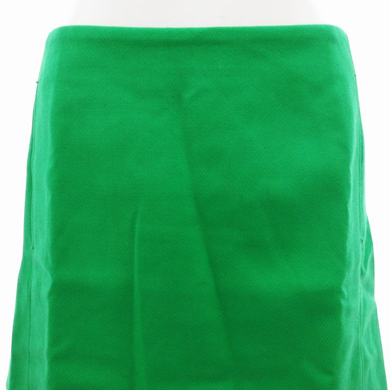 Drawerグリーン台形スカート サイズ38 ドゥロワー Drawer 台形 スカート ひざ丈 ウール 36 緑 グリーン 6524