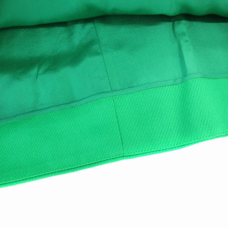 ドゥロワー Drawer 台形 スカート ひざ丈 ウール 36 緑 グリーン 6524