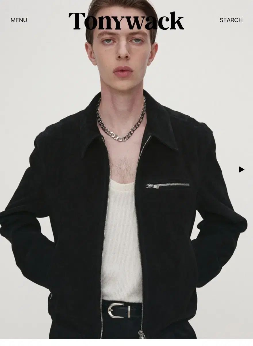 L トニーウェック スウェード ジップ ブルゾン ジャケット