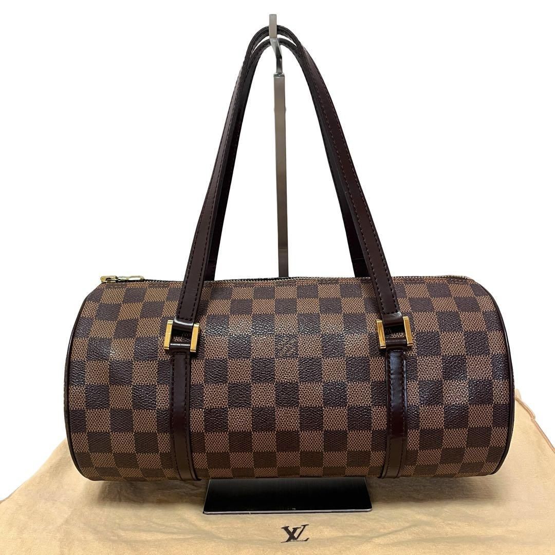Louis Vuitton ルイヴィトン パピヨン30 GM ハンドバッグ ダミエ エベヌ ブラウン 筒形 レディース N 51303