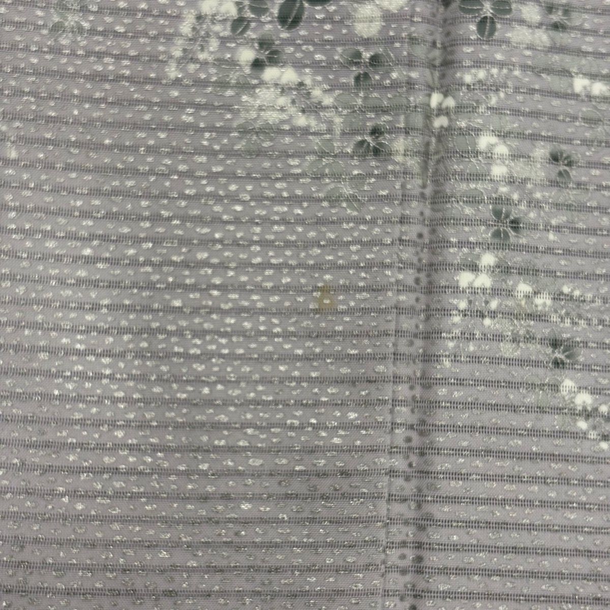  付下げ 身丈161 cm 裄丈63 5 S 絽袷 松尾光琳 落款 萩 蝶 銀彩 灰紫 正絹 訪問着 付け下げ 着物