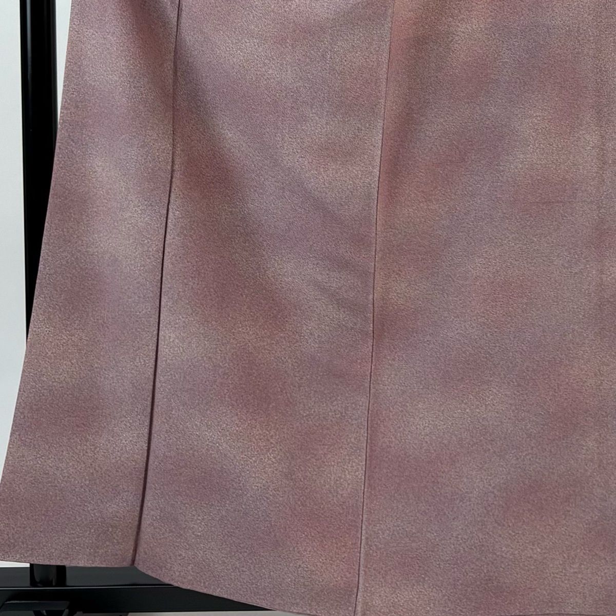 小紋 身丈160 cm 裄丈63.5 S 袷 幾何学模様 ぼかし 紫 正絹 秀品