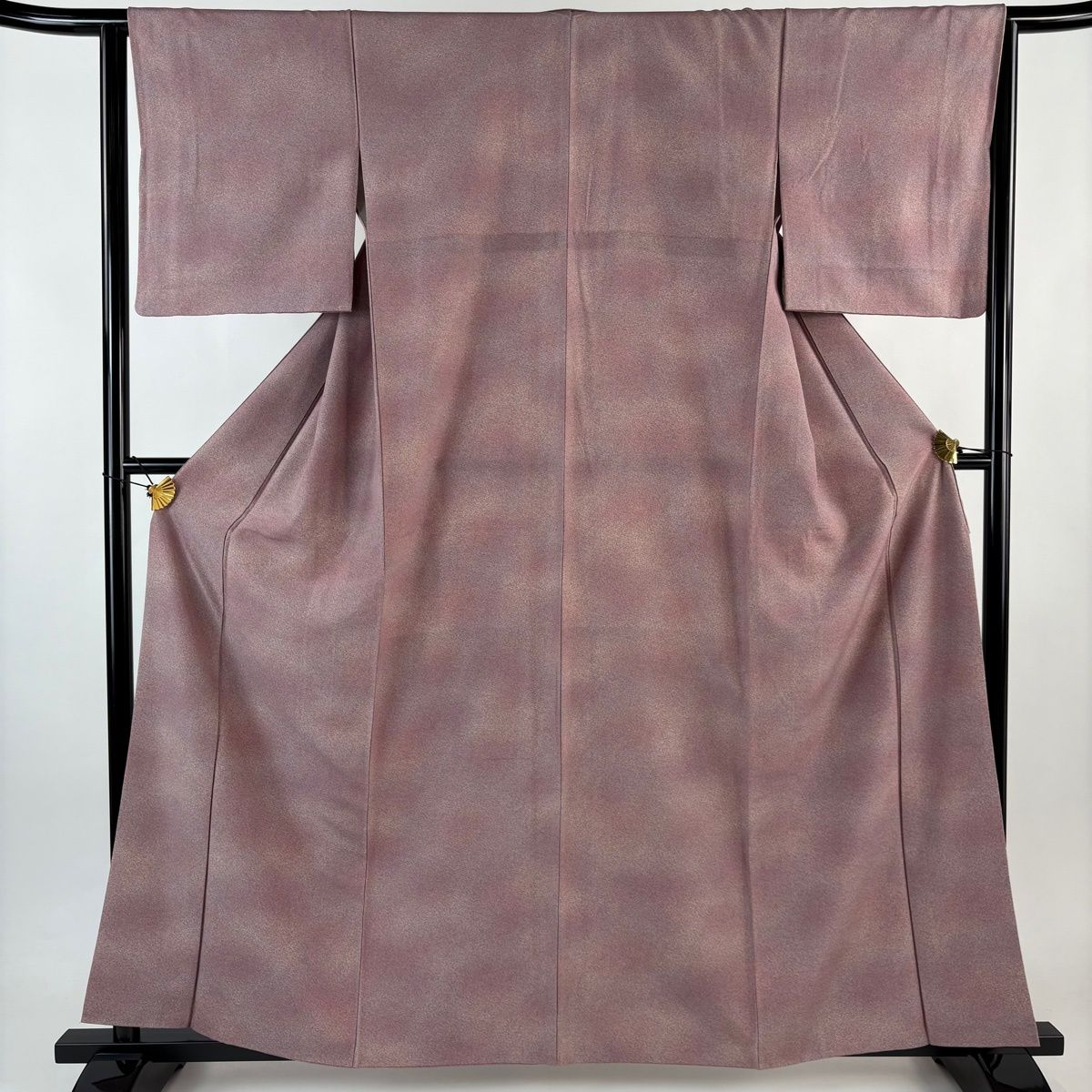 小紋 身丈160 cm 裄丈63 5 S 袷 幾何学模様 ぼかし 紫 正絹 秀品