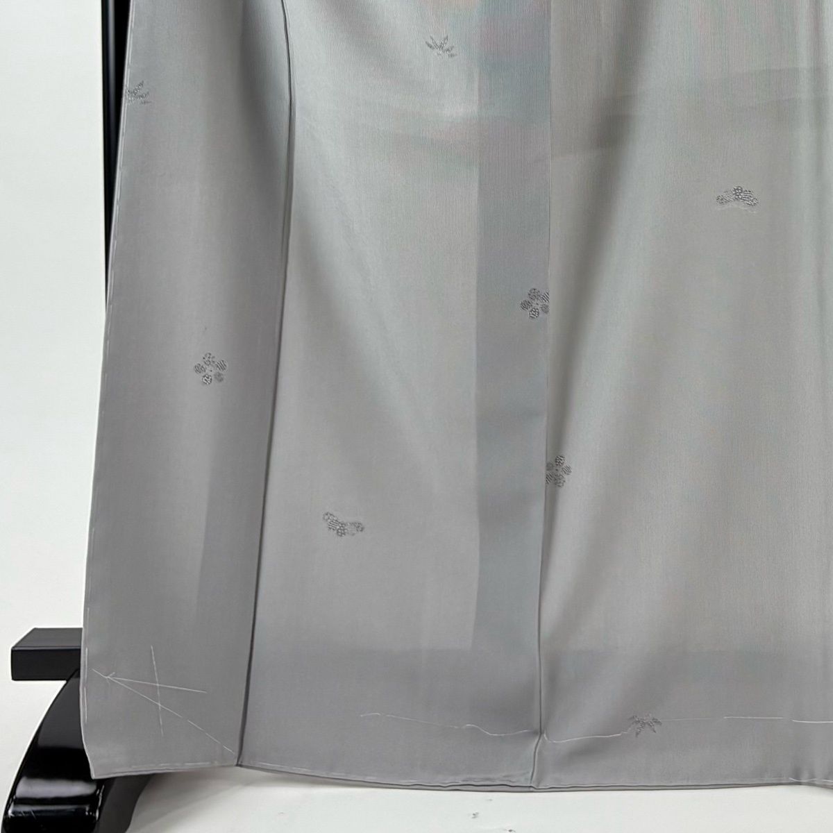 江戸小紋 身丈170 cm 裄丈66.5 M 袷 田島紫江 開き名古屋帯セット 落款 万筋 松竹梅 灰色 正絹