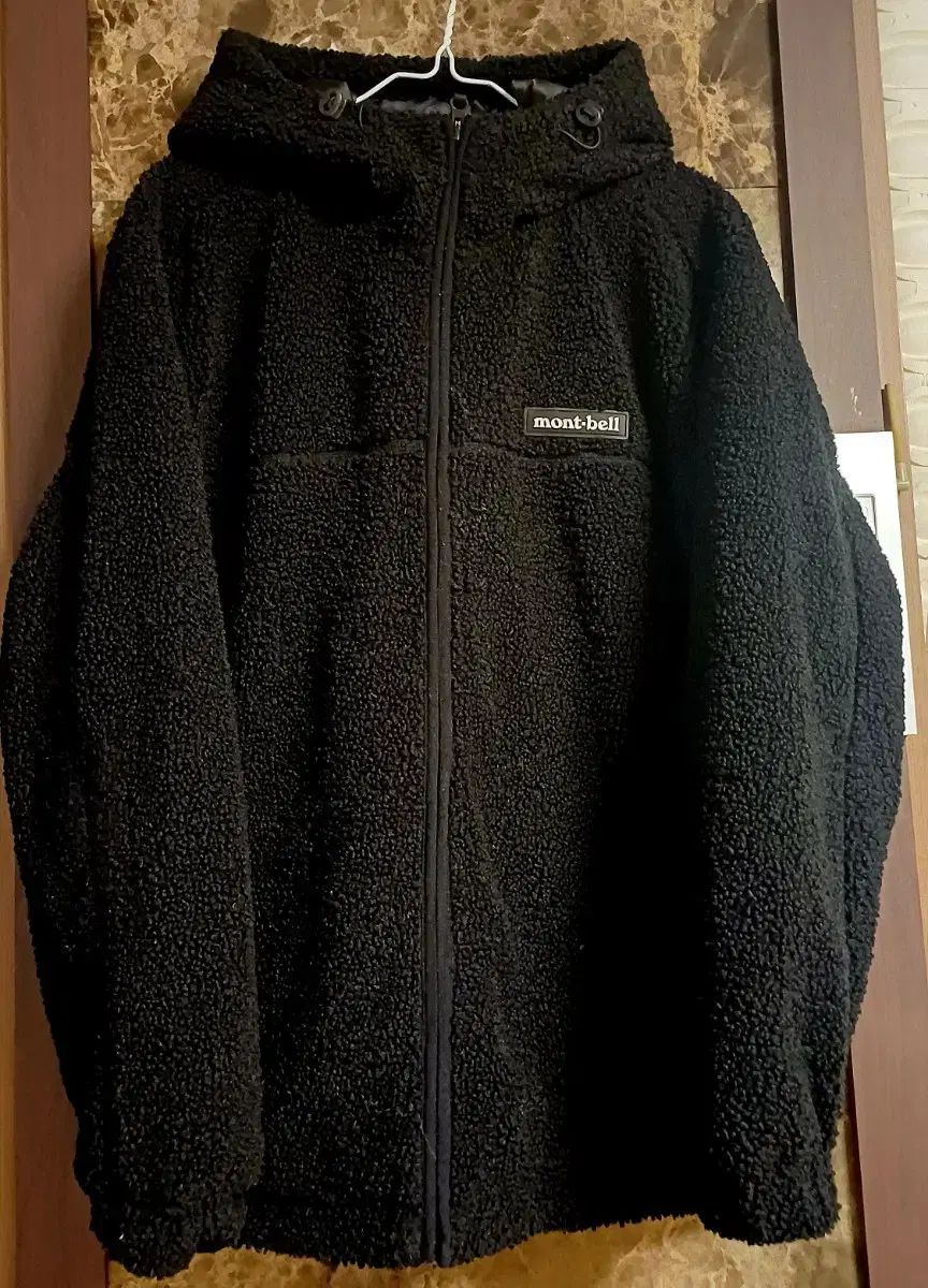 モンベル フリース フード ジップアップ ブラック 105