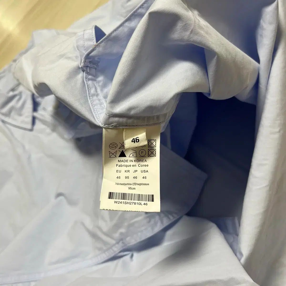 WOOYOUNGMI ウーヨンミ オンライン 半袖 シャツ ブルー 46 (100)