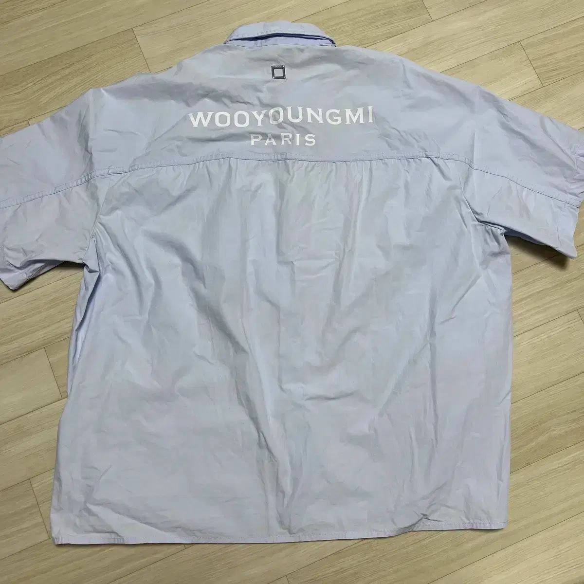 WOOYOUNGMI ウーヨンミ オンライン 半袖 シャツ ブルー 46 (100)