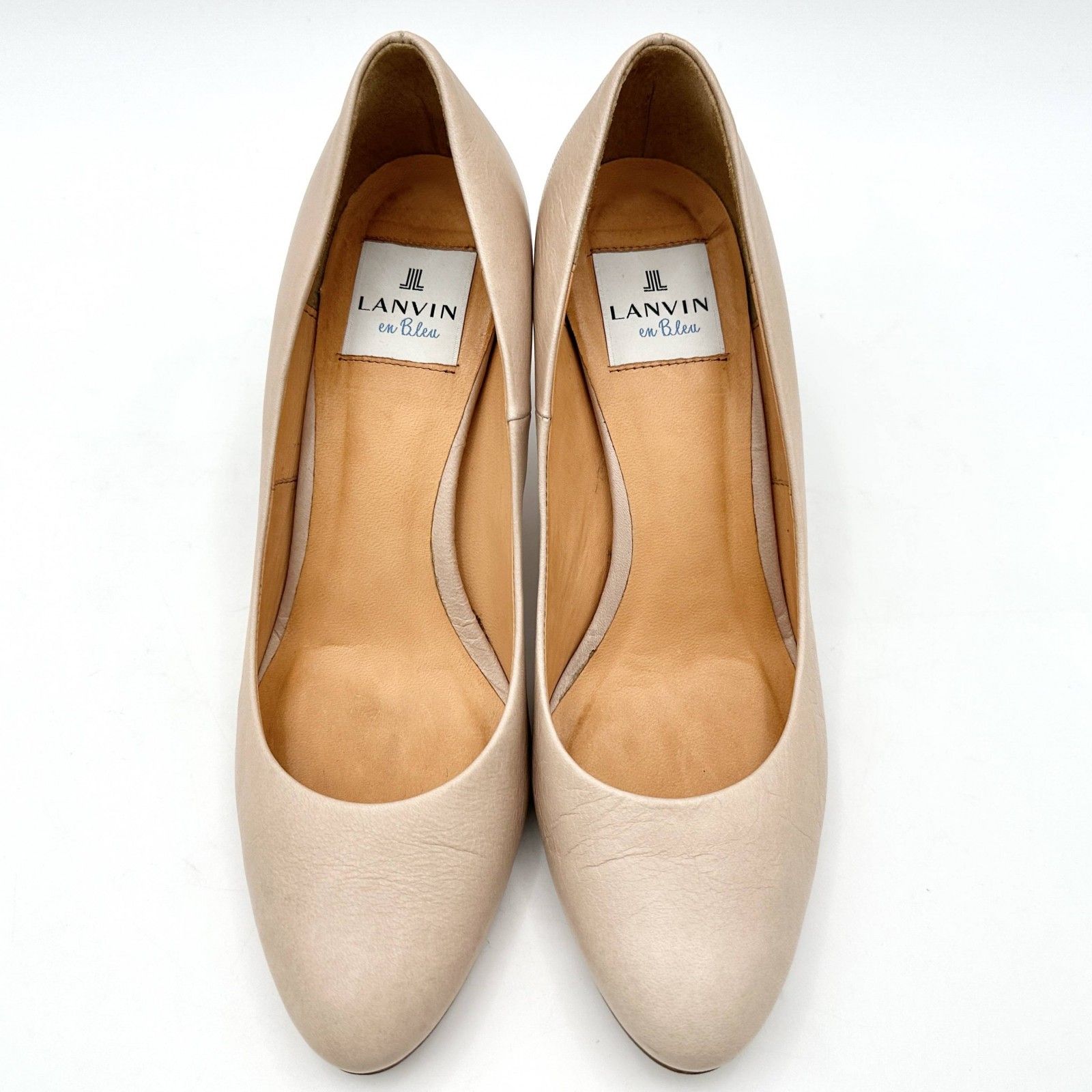  LANVIN ハイヒール 本革 レザー ピンクベージュ 1425 T ハイヒール パンプス パンプス