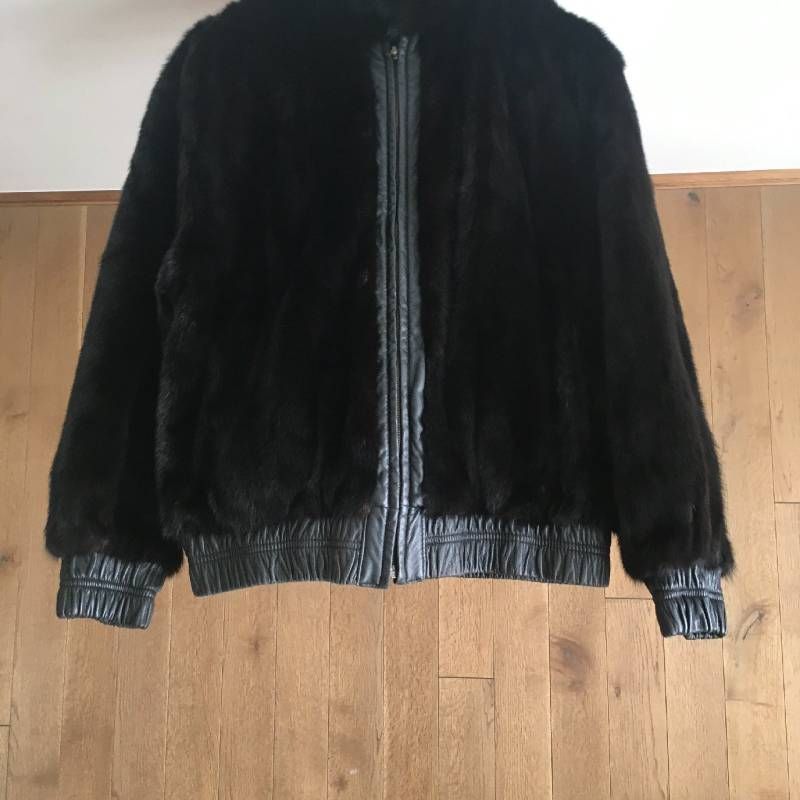 美品 メンズ JINDO リバーシブル ミンク毛皮 ジャケット コートS