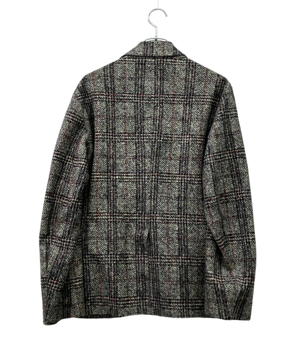 ボブ テーラードジャケット ポケットチーフ付き チェック柄 SIZE 48 (L