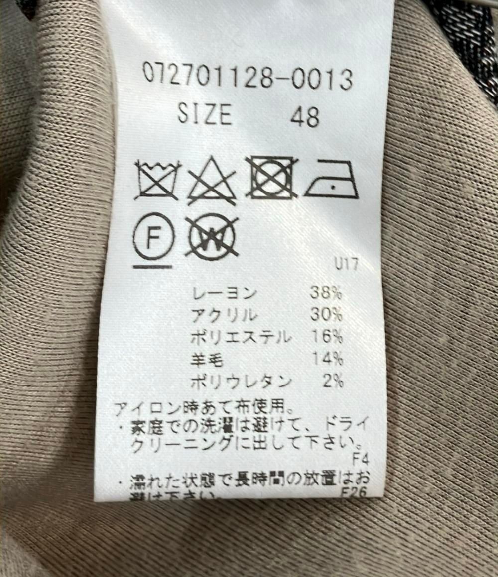 ボブ テーラードジャケット ポケットチーフ付き チェック柄 SIZE 48 (L