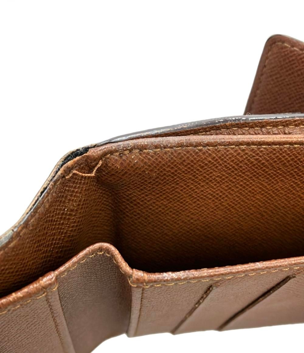 ルイ・ヴィトン ダブルホック 三つ折り財布 モノグラム ポルトモネ