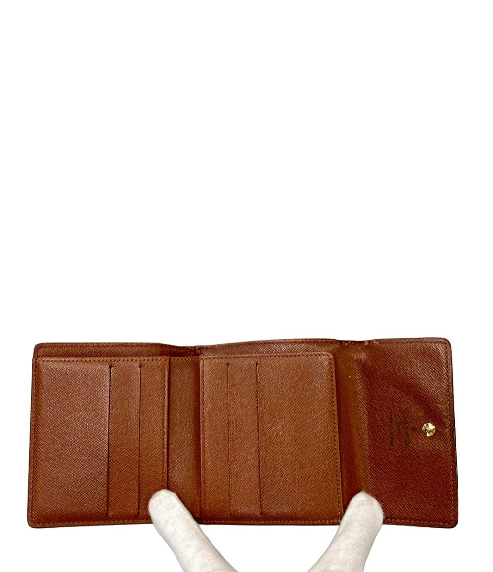 ルイ・ヴィトン ダブルホック 三つ折り財布 モノグラム ポルトモネ