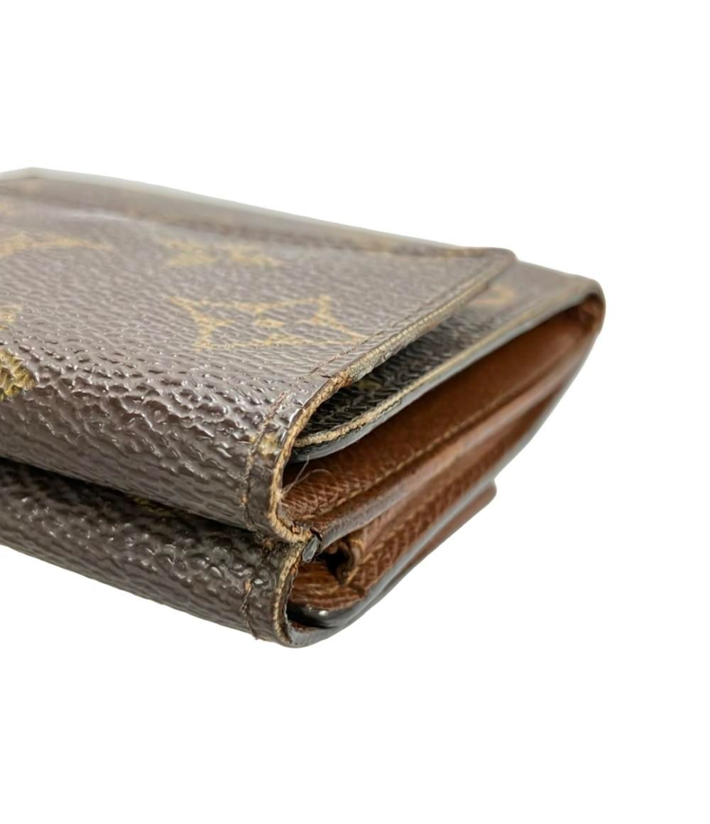 ルイ・ヴィトン ダブルホック 三つ折り財布 モノグラム ポルトモネ