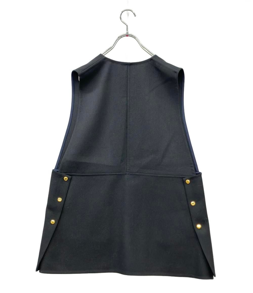 ドゥロワー ジレ ベストウールケヌキジレ 38 スクエアVネック 22AW