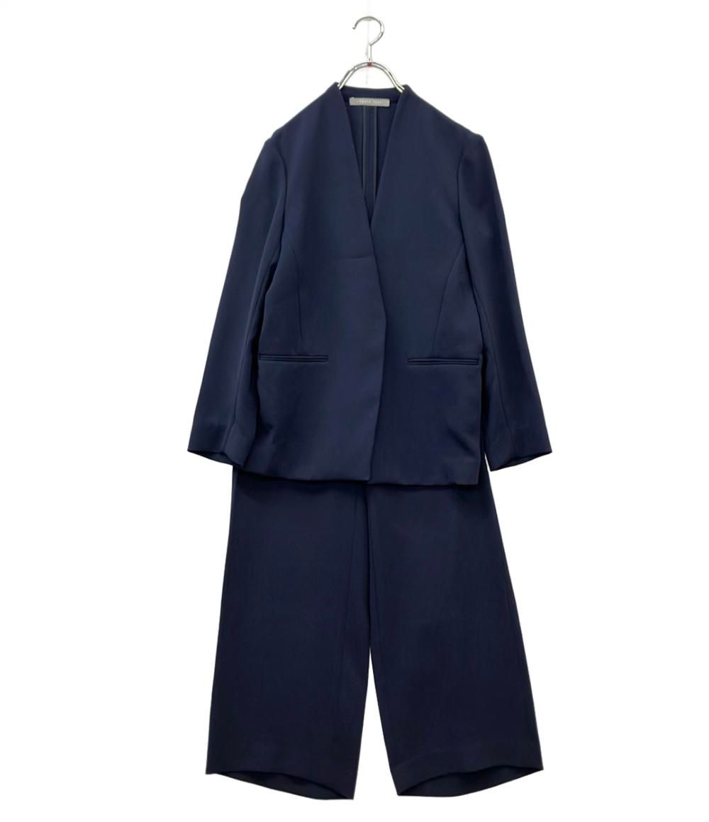 美品 セオリーリュクス セットアップ パンツスーツ ノーカラー 03
