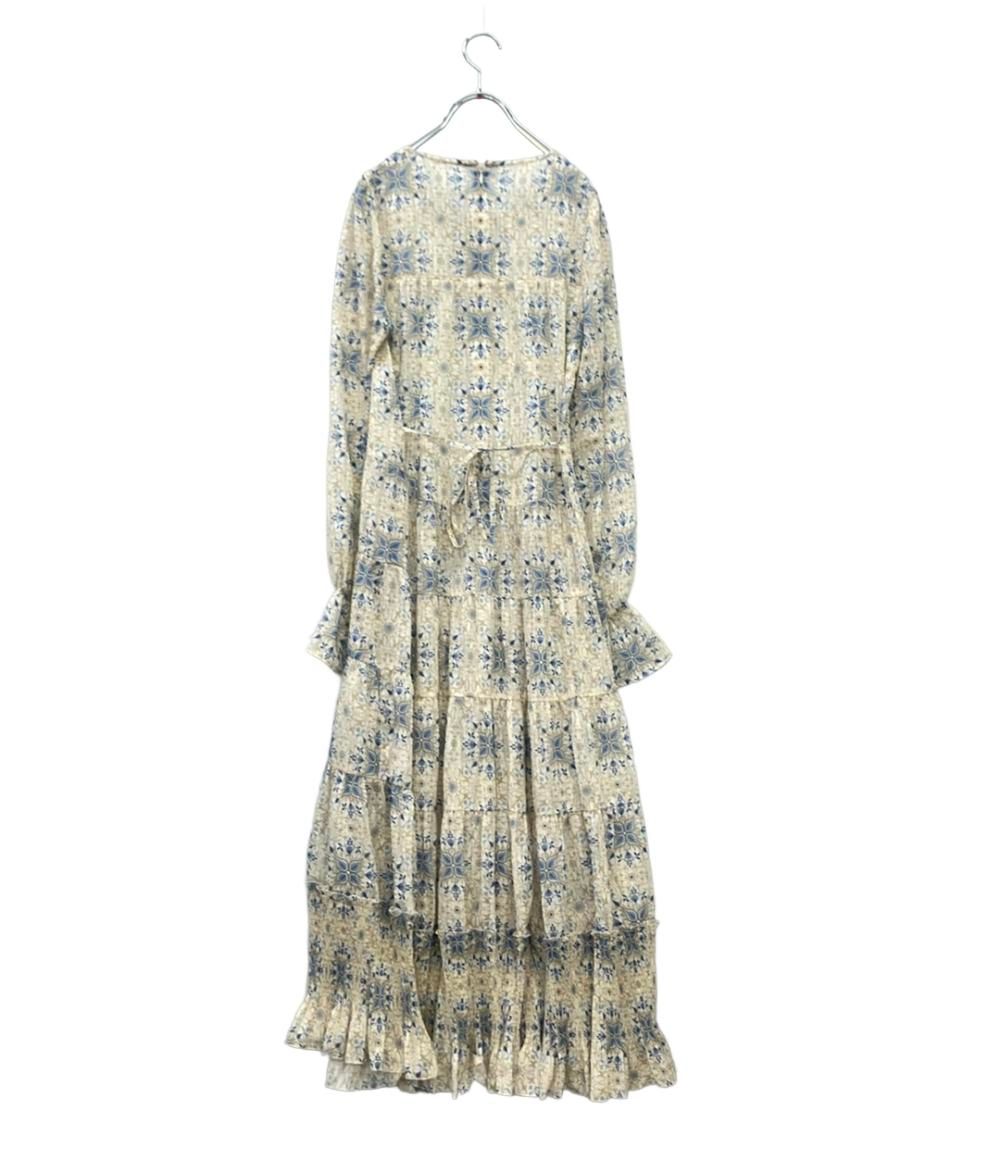 フレイアイディー 長袖ワンピース William Morris プリントティアードワンピース レディース SIZE 1 Ｓ FRAY I D