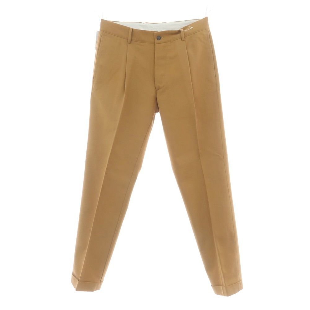 ドッピアアー DOPPIAA コットンウール カジュアルスラックスパンツ キャメルブラウン サイズ48 メンズ