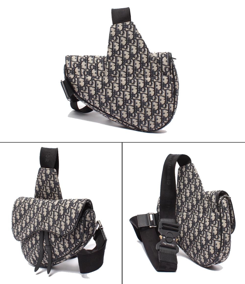 クリスチャンディオール ボディバッグ キャンバス サドルバッグ メンズ Christian Dior