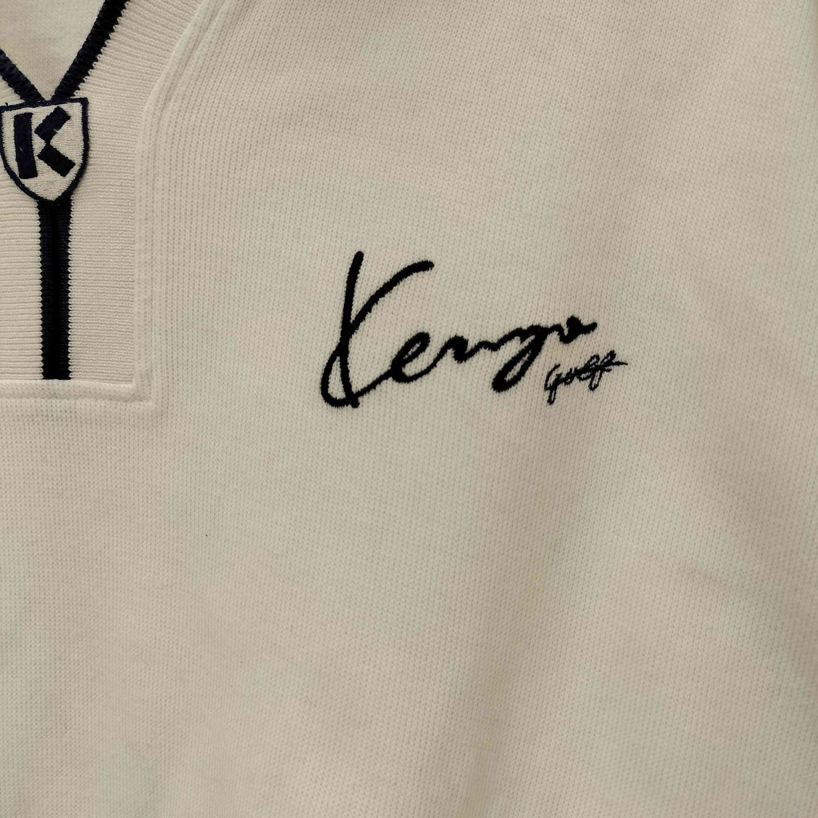 ケンゾーゴルフ KENZO GOLF フロントロゴ刺繍 長袖ポロシャツ メンズ