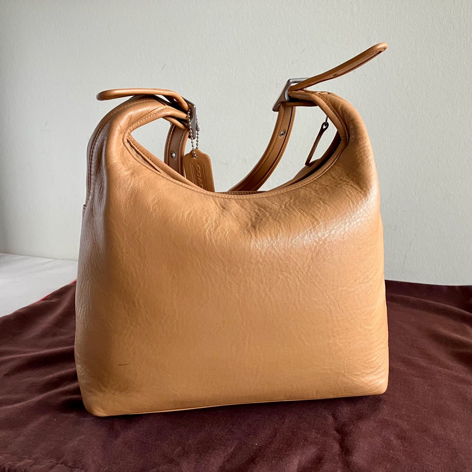 Vintage Coach Legacy Hobo Bag Nickel Camel Leather Shoulder Bag 