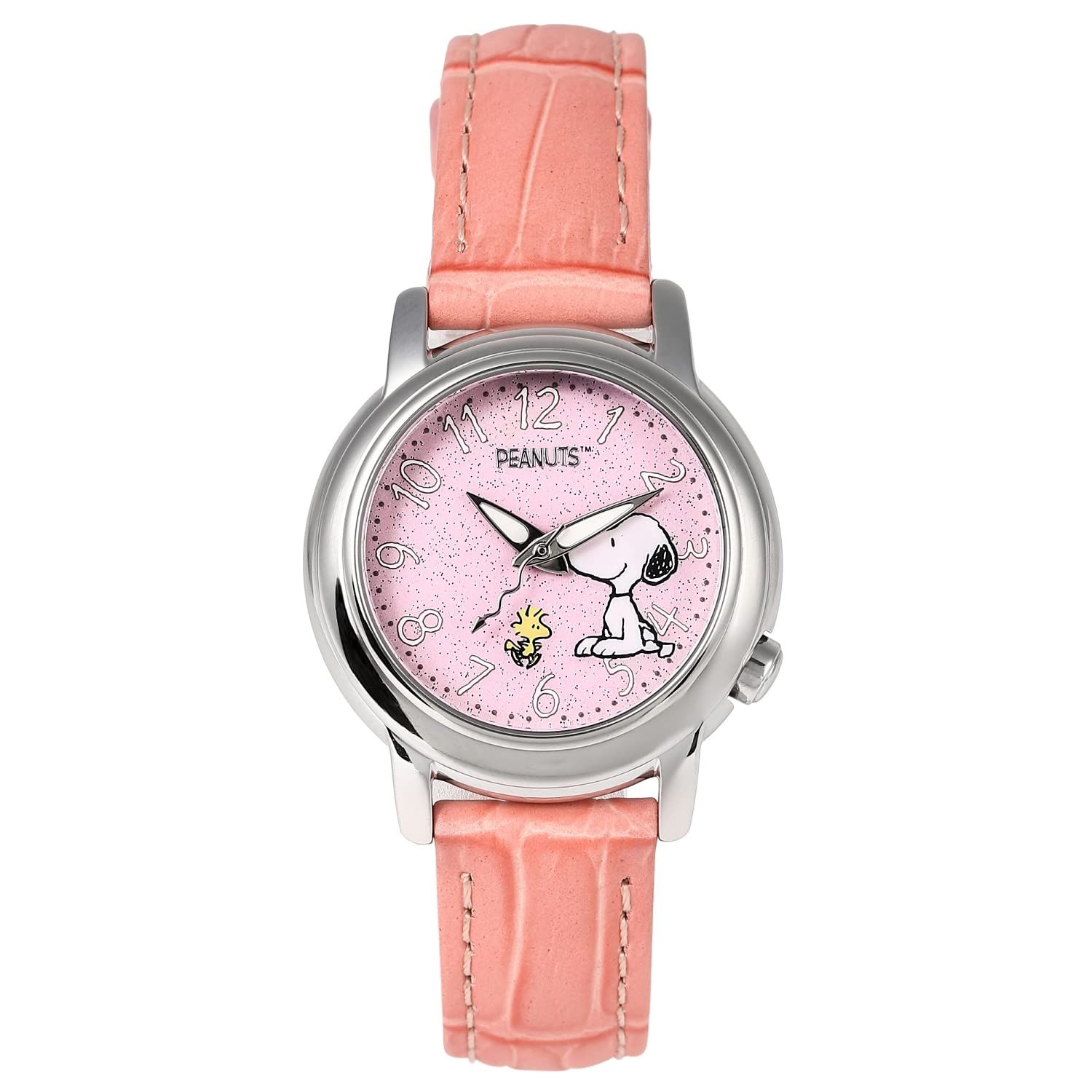 スヌーピー レディース腕時計 世界 各100本 シリアルナンバー入り 日本企画モデル 本革ベルト ピンク
