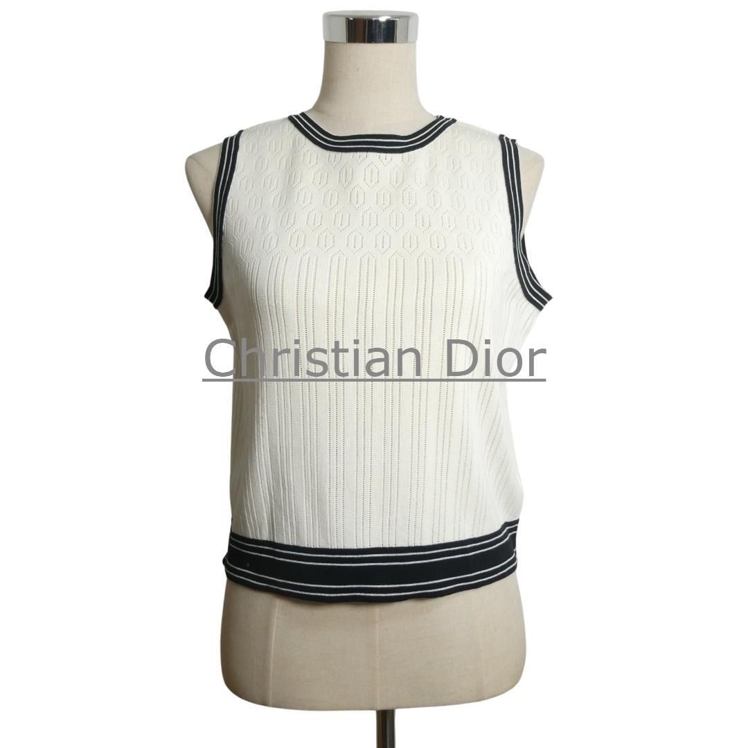 クリスチャンディオール　ニットセーター Mサイズ　ホワイト　超美品 カラバリ有】Dior ディオール ロゴ カシミヤニット セーター (Dior