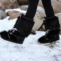 ハンター HUNTER オリジナルスノーブーツ フェイクファー ブラック 24 cm 防寒 冬用 UK 5 US 7 ファスナー