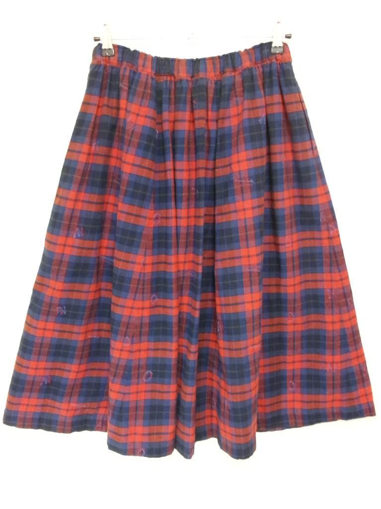 マドモアゼルノンノン チェック柄 スカート 新品 Mademoiselle NONNON（マドモアゼルノンノン） リネンチェックプリーツ