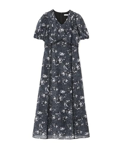 ジル バイ ジルスチュアート カジュアルドレス ドローイングフラワープリントワンピース レディース ブラック