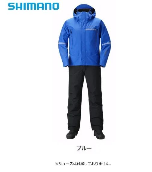 シマノ SHIMANO DSアドバンスウォームスーツ RB-025 S ブルー Lサイズ 防寒着 レインスーツ
