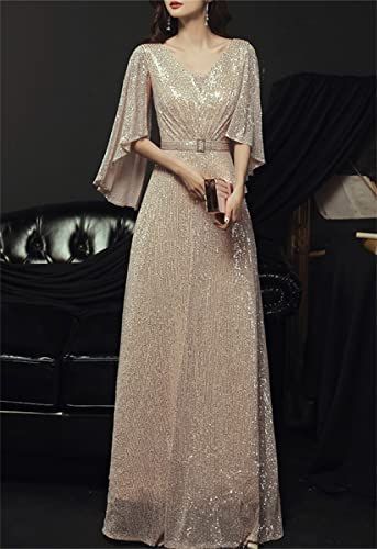  もうほうきょう CHUMO レディース ドレス イブニングドレス ロングドレス パーティードレス Vネック Aライン スパンコール エレガント おしゃれ フォーマル 着痩せ 結婚式 演奏会 披露宴 発表会 忘年会 司会者 お呼ばれ 二次会 シャンパン 2 その他 フェイスケア