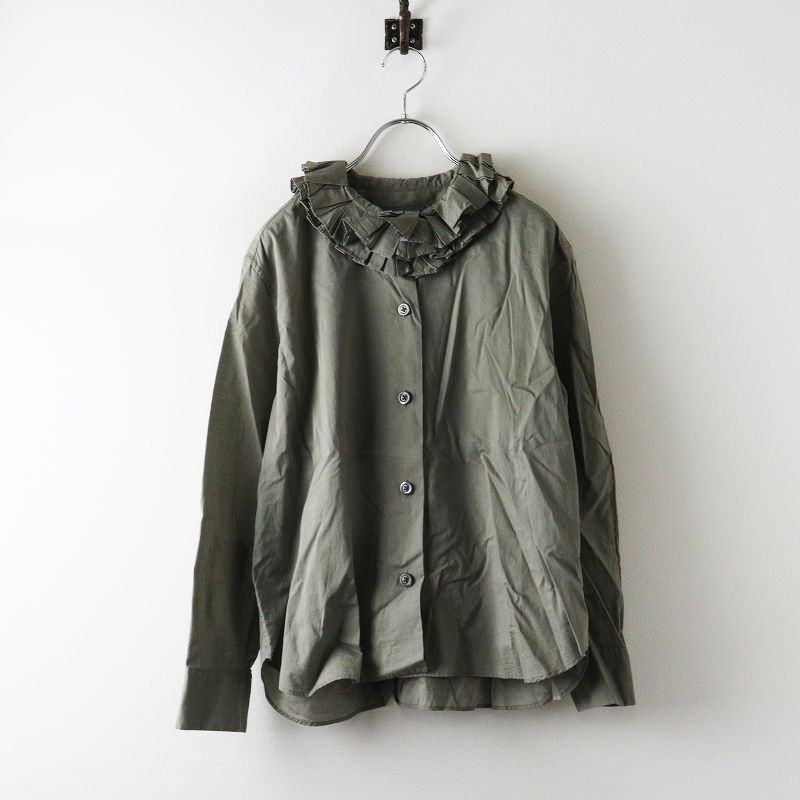 MARGARET HOWELL / フリルシャツ 2024AW マーガレットハウエル MARGARET HOWELL SOFT WASHED COTTON