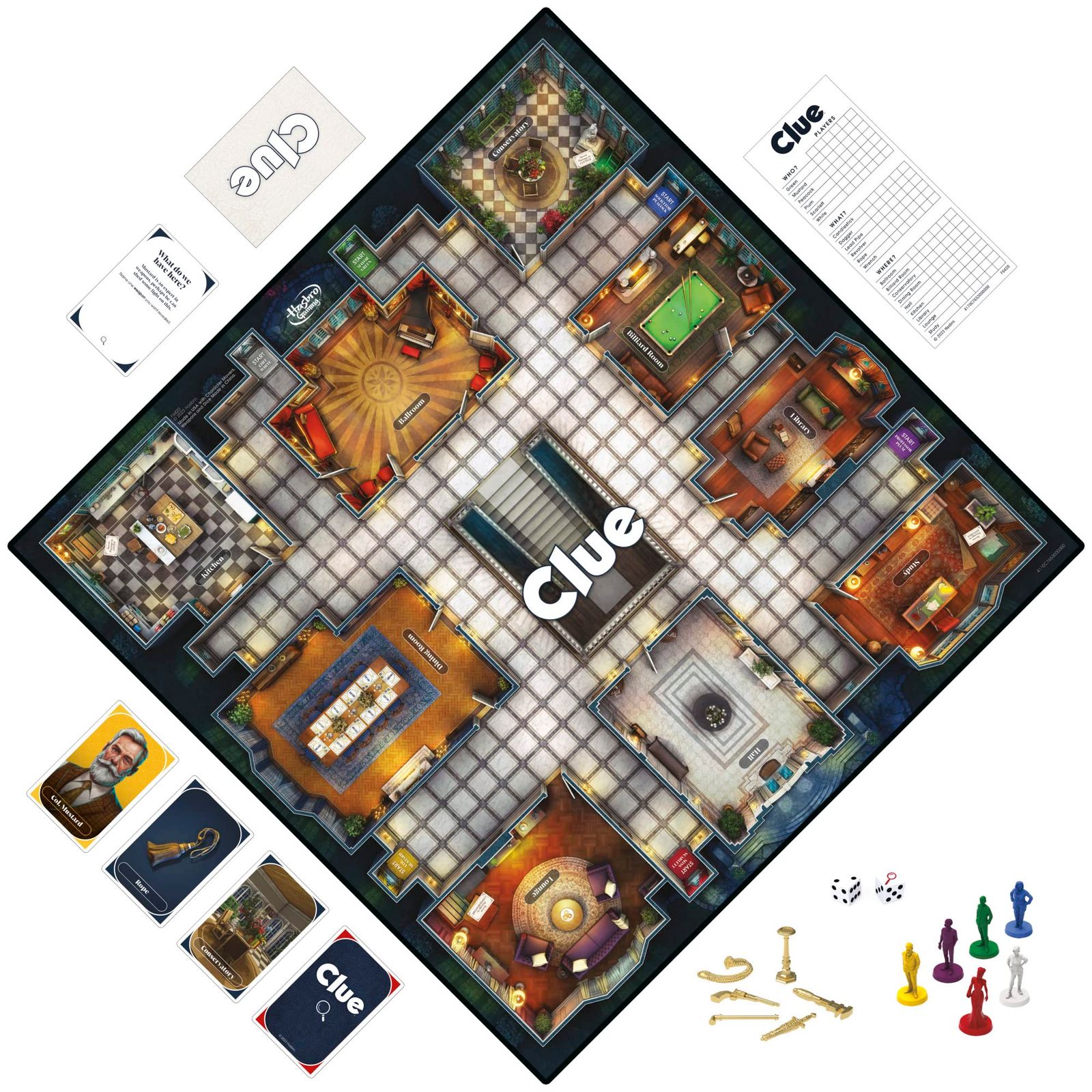 Hasbro Gaming Clue ボードゲーム 対象年齢8歳以上 2~6人用 ミステリー