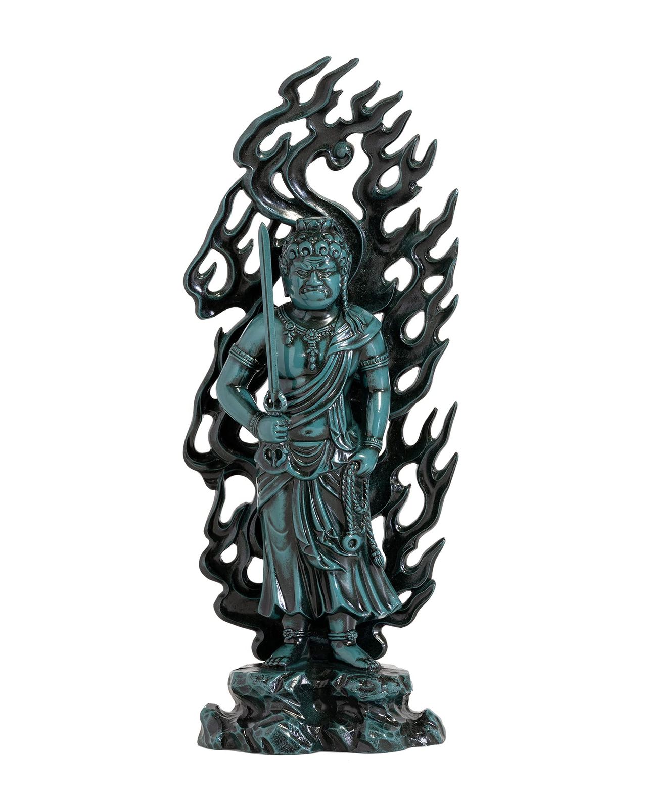 新品 仏像 不動明王 21cm（青銅彩色）仏師：牧田秀雲 原型＿（酉年