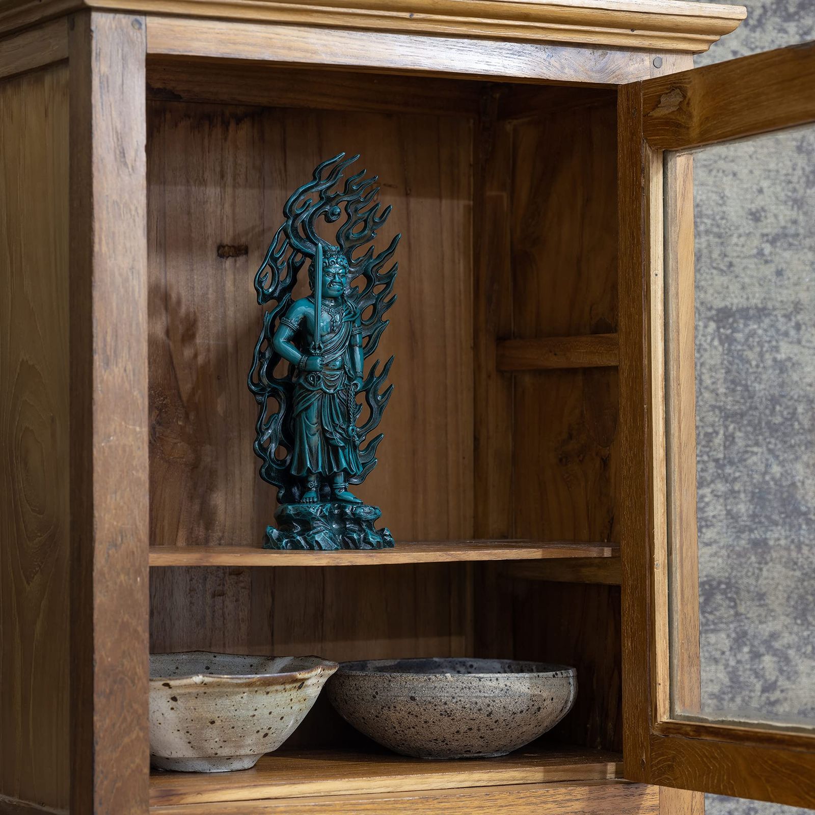 新品 仏像 不動明王 21cm（青銅彩色）仏師：牧田秀雲 原型＿（酉年