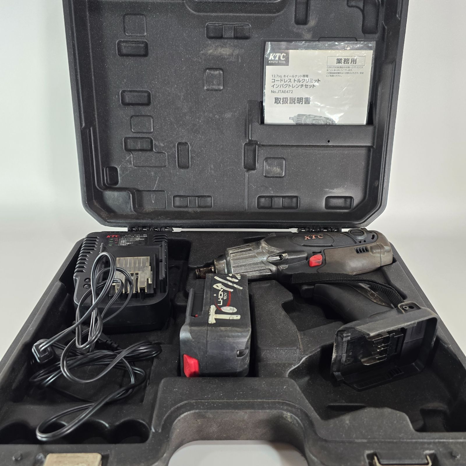 KTC 電動インパクトレンチ JTAE 472 18 V 充電器 電動工具 ブラック