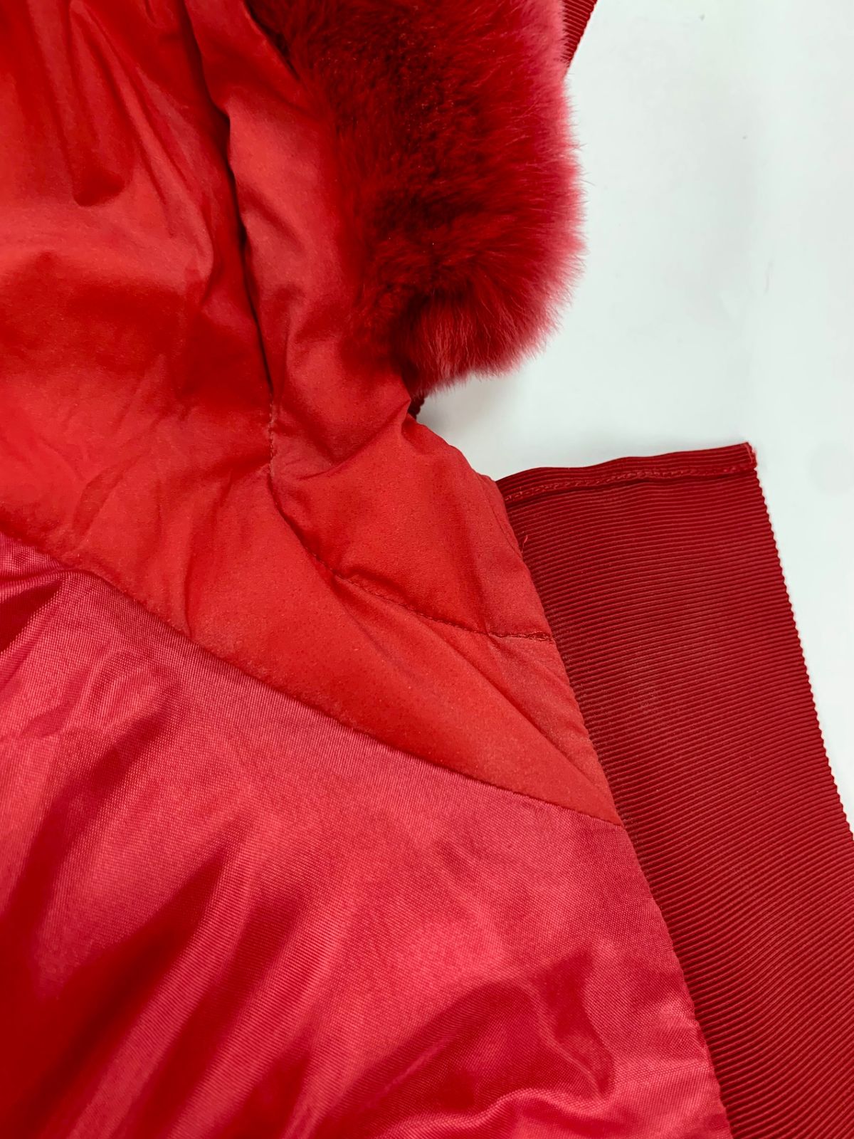 エムズグレイシー 919511 ダウンコート 38 レッド レッキスファー 2way