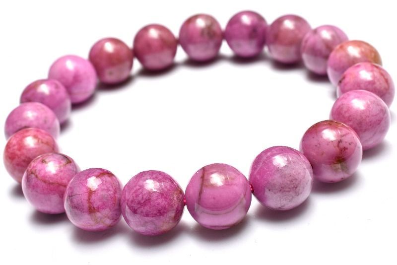 １点物 5 A級 高発色 コバルトドロマイト コバルトカルサイト 10 mm ブレスレット パワーストーン 天然石 _MC 1984