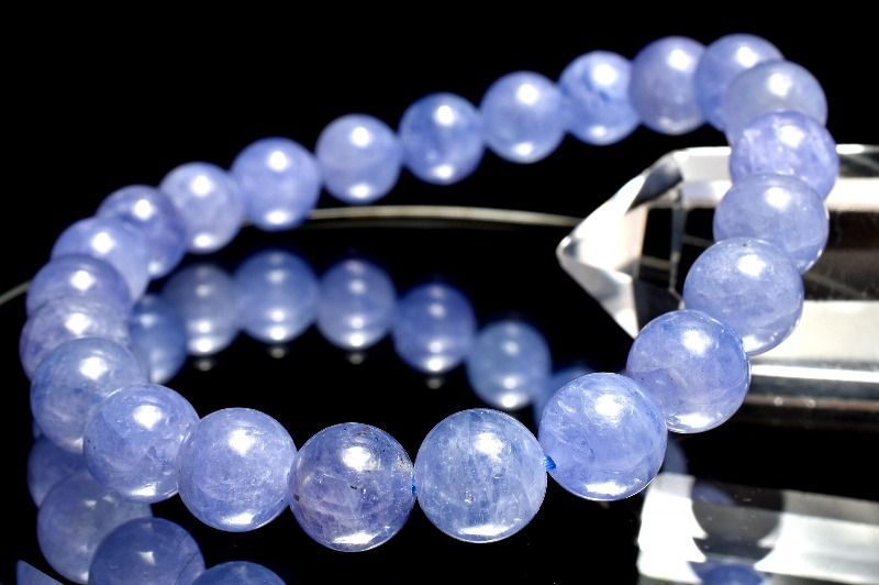 １点物 透過性あり 数量 タンザナイト 8 5 mm ブレスレット パワーストーン 天然石 _MC 2011