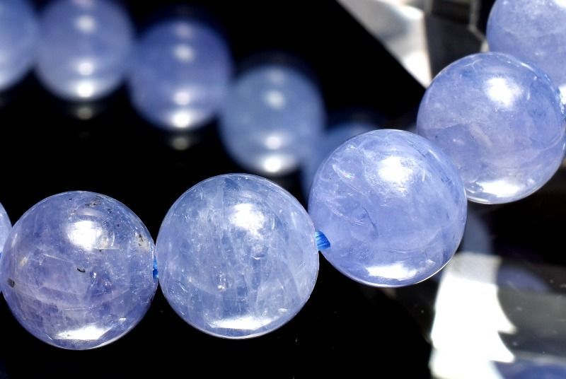 １点物 透過性あり 数量 タンザナイト 8.5 mm ブレスレット パワーストーン 天然石 _MC 2011